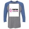 Unisex Triblend Three-Quarter Raglan T-Shirt Thumbnail