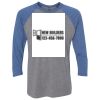 Unisex Triblend Three-Quarter Raglan T-Shirt Thumbnail