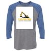 Unisex Triblend Three-Quarter Raglan T-Shirt Thumbnail