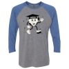 Unisex Triblend Three-Quarter Raglan T-Shirt Thumbnail