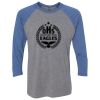 Unisex Triblend Three-Quarter Raglan T-Shirt Thumbnail