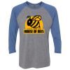 Unisex Triblend Three-Quarter Raglan T-Shirt Thumbnail