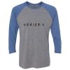 Unisex Triblend Three-Quarter Raglan T-Shirt Thumbnail