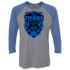 Unisex Triblend Three-Quarter Raglan T-Shirt Thumbnail