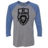 Unisex Triblend Three-Quarter Raglan T-Shirt Thumbnail