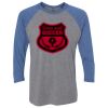 Unisex Triblend Three-Quarter Raglan T-Shirt Thumbnail