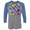 Unisex Triblend Three-Quarter Raglan T-Shirt Thumbnail