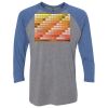 Unisex Triblend Three-Quarter Raglan T-Shirt Thumbnail