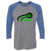 Unisex Triblend Three-Quarter Raglan T-Shirt Thumbnail