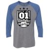 Unisex Triblend Three-Quarter Raglan T-Shirt Thumbnail