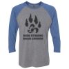 Unisex Triblend Three-Quarter Raglan T-Shirt Thumbnail