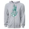 Icon Unisex Lightweight Loopback Terry Full-Zip Hooded Sweatshirt Thumbnail