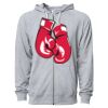 Icon Unisex Lightweight Loopback Terry Full-Zip Hooded Sweatshirt Thumbnail
