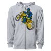 Icon Unisex Lightweight Loopback Terry Full-Zip Hooded Sweatshirt Thumbnail