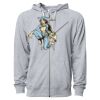 Icon Unisex Lightweight Loopback Terry Full-Zip Hooded Sweatshirt Thumbnail
