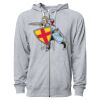 Icon Unisex Lightweight Loopback Terry Full-Zip Hooded Sweatshirt Thumbnail