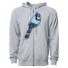Icon Unisex Lightweight Loopback Terry Full-Zip Hooded Sweatshirt Thumbnail