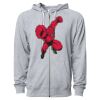 Icon Unisex Lightweight Loopback Terry Full-Zip Hooded Sweatshirt Thumbnail