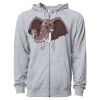 Icon Unisex Lightweight Loopback Terry Full-Zip Hooded Sweatshirt Thumbnail