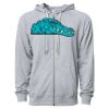 Icon Unisex Lightweight Loopback Terry Full-Zip Hooded Sweatshirt Thumbnail