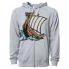 Icon Unisex Lightweight Loopback Terry Full-Zip Hooded Sweatshirt Thumbnail