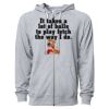 Icon Unisex Lightweight Loopback Terry Full-Zip Hooded Sweatshirt Thumbnail