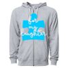 Icon Unisex Lightweight Loopback Terry Full-Zip Hooded Sweatshirt Thumbnail