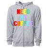 Icon Unisex Lightweight Loopback Terry Full-Zip Hooded Sweatshirt Thumbnail