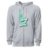 Icon Unisex Lightweight Loopback Terry Full-Zip Hooded Sweatshirt Thumbnail