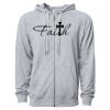 Icon Unisex Lightweight Loopback Terry Full-Zip Hooded Sweatshirt Thumbnail