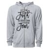 Icon Unisex Lightweight Loopback Terry Full-Zip Hooded Sweatshirt Thumbnail