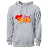 Icon Unisex Lightweight Loopback Terry Full-Zip Hooded Sweatshirt Thumbnail